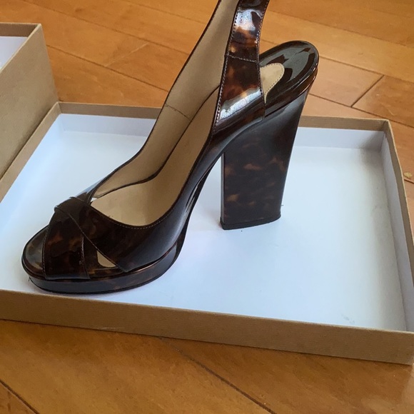 •Christian Louboutin• Sling Back Pumps 38 Tortoise - Picture 5 of 9